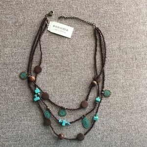 New beaded three tier necklace